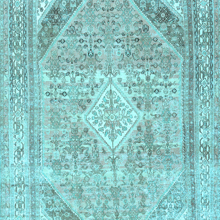 Machine Washable Persian Light Blue Traditional Rug, wshtr3659lblu