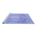 Sideview of Machine Washable Persian Blue Traditional Rug, wshtr3659blu