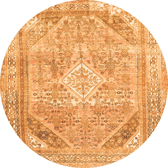 Square Persian Orange Traditional Rug, tr3659org