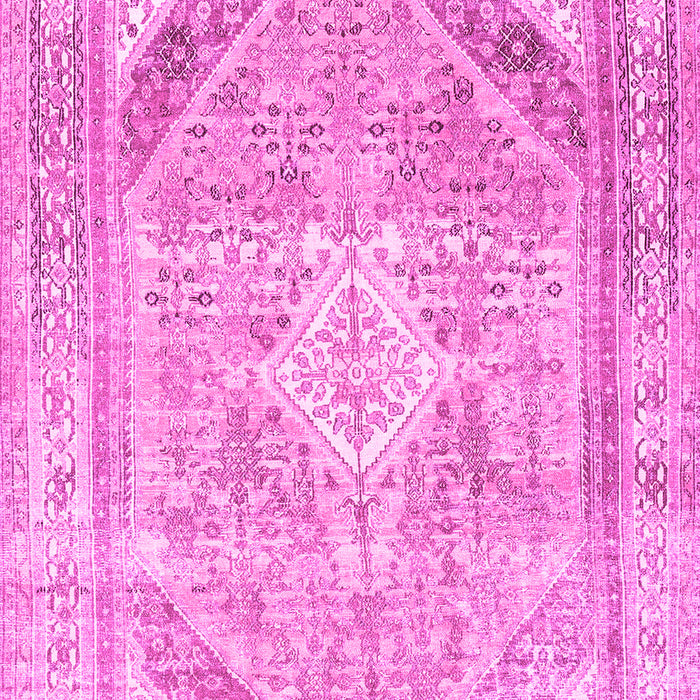 Machine Washable Persian Pink Traditional Rug, wshtr3659pnk