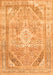 Serging Thickness of Machine Washable Persian Orange Traditional Area Rugs, wshtr3659org