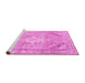 Sideview of Machine Washable Persian Pink Traditional Rug, wshtr3659pnk