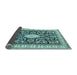 Sideview of Medallion Light Blue Traditional Rug, tr365lblu