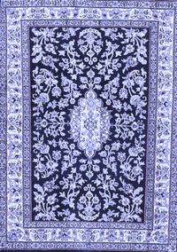 Medallion Blue Traditional Rug, tr365blu