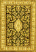 Medallion Yellow Traditional Rug, tr365yw