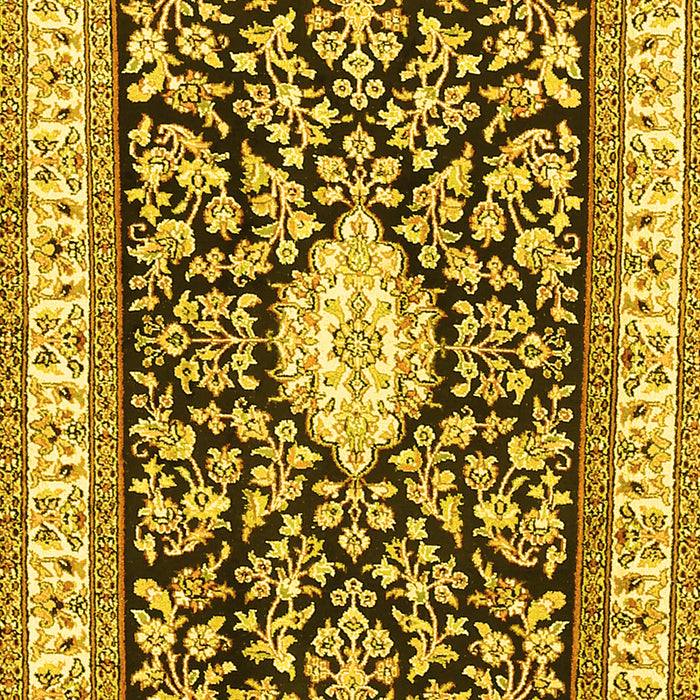 Medallion Yellow Traditional Rug, tr365yw