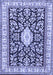 Medallion Blue Traditional Rug, tr365blu