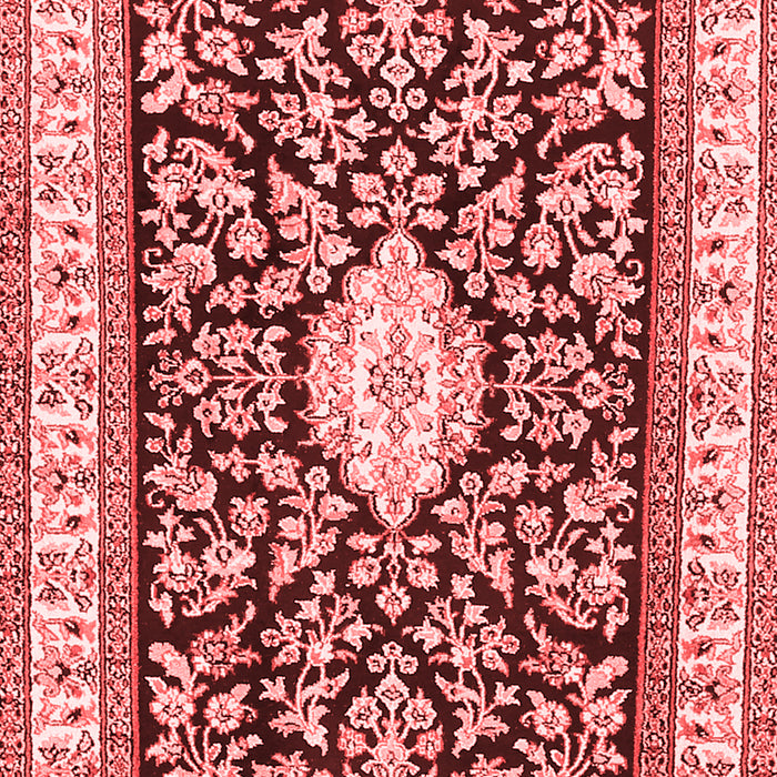 Machine Washable Medallion Red Traditional Rug, wshtr365red