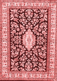 Medallion Red Traditional Rug, tr365red