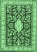 Medallion Emerald Green Traditional Rug, tr365emgrn