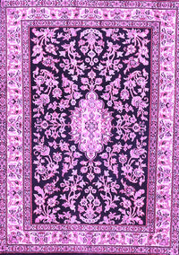 Medallion Purple Traditional Rug, tr365pur