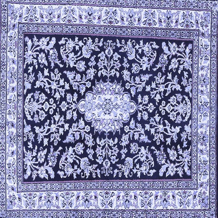 Square Medallion Blue Traditional Rug, tr365blu
