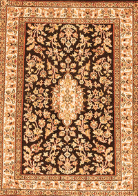 Medallion Orange Traditional Rug, tr365org