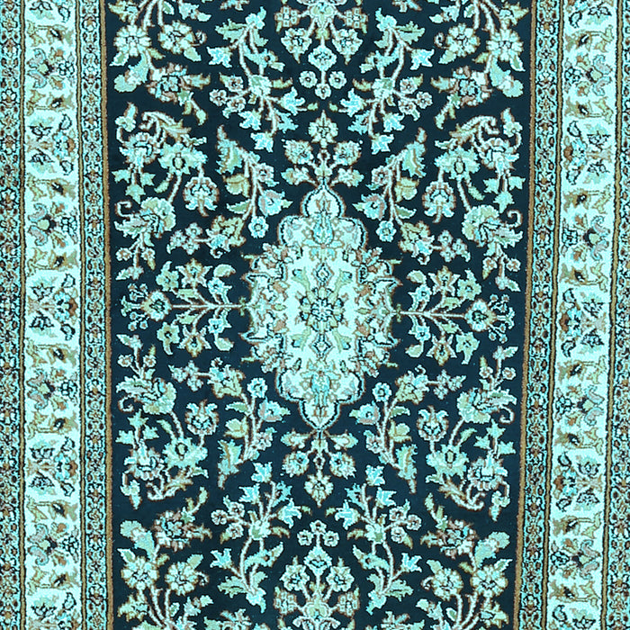 Medallion Light Blue Traditional Rug, tr365lblu