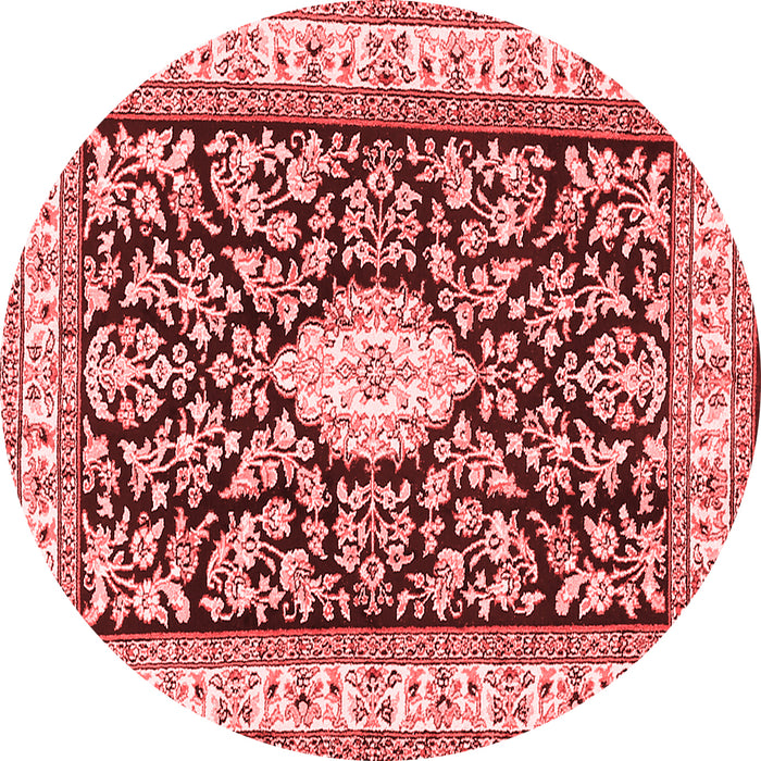 Machine Washable Medallion Red Traditional Rug, wshtr365red