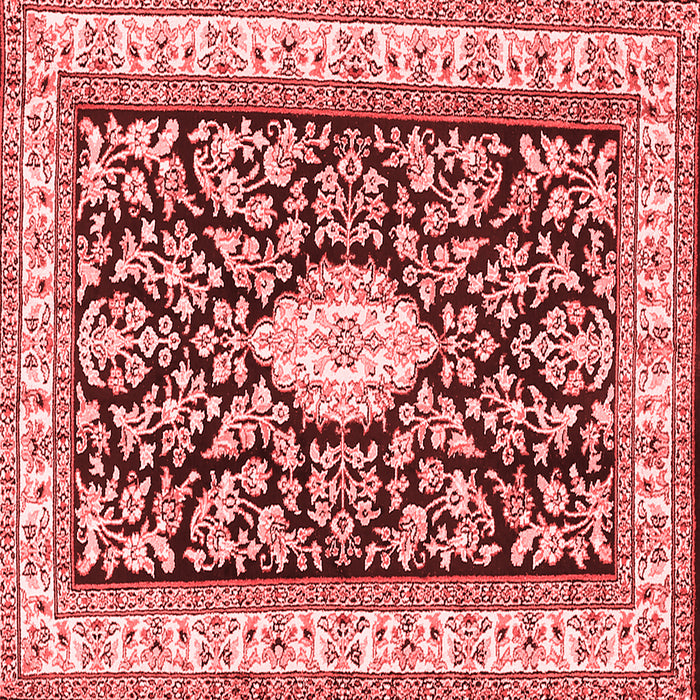 Machine Washable Medallion Red Traditional Rug, wshtr365red