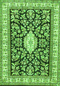 Medallion Green Traditional Rug, tr365grn