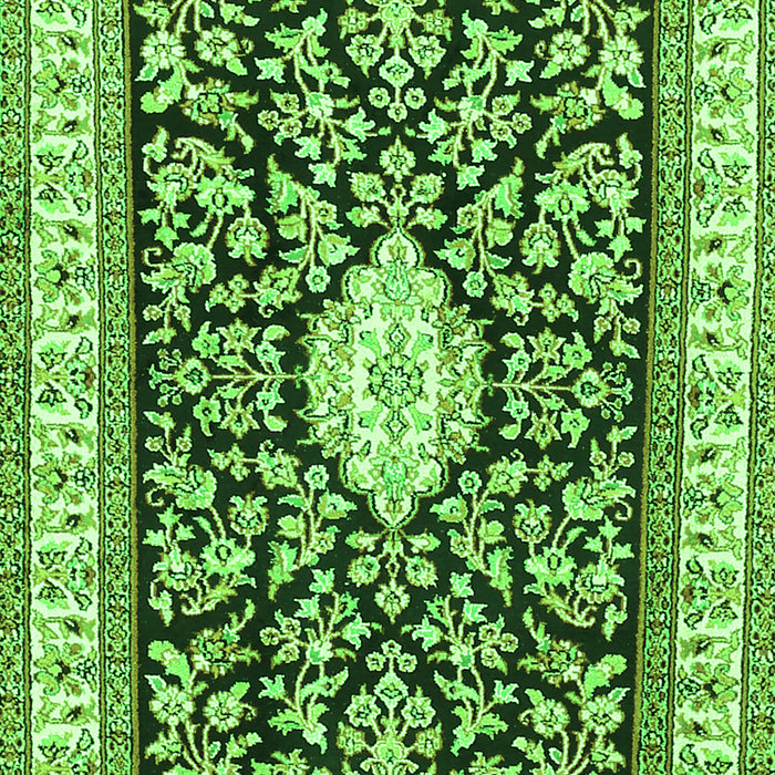 Medallion Green Traditional Rug, tr365grn