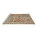 Sideview of Machine Washable Traditional Sienna Brown Rug, wshtr366