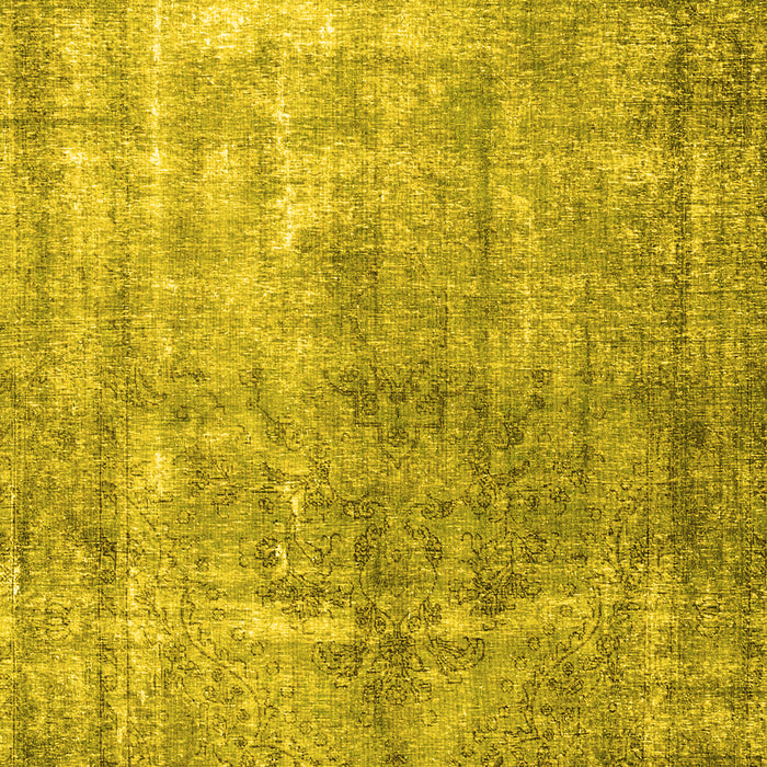 Machine Washable Persian Yellow Bohemian Rug, wshtr3660yw