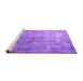 Sideview of Machine Washable Persian Purple Bohemian Area Rugs, wshtr3660pur