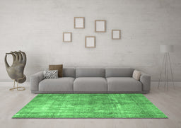 Machine Washable Persian Emerald Green Bohemian Area Rugs in a Living Room,, wshtr3660emgrn