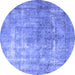 Round Persian Blue Bohemian Rug, tr3660blu