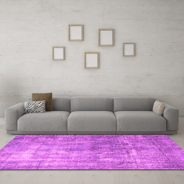 Machine Washable Persian Pink Bohemian Rug in a Living Room, wshtr3660pnk
