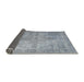 Sideview of Traditional Blue Gray Persian Rug, tr3661