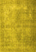 Machine Washable Persian Yellow Traditional Rug, wshtr3661yw