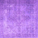 Square Persian Purple Traditional Rug, tr3661pur