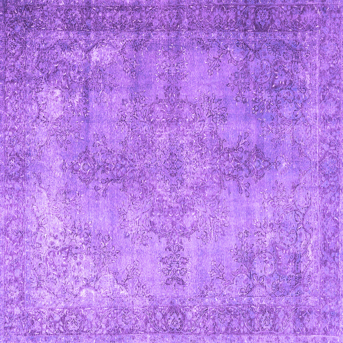Square Machine Washable Persian Purple Traditional Area Rugs, wshtr3661pur
