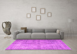 Machine Washable Persian Pink Traditional Rug in a Living Room, wshtr3661pnk