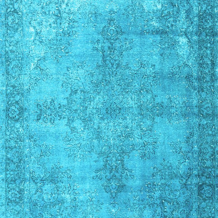 Machine Washable Persian Light Blue Traditional Rug, wshtr3661lblu