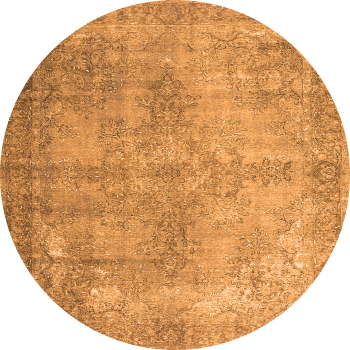 Square Persian Orange Traditional Rug, tr3661org