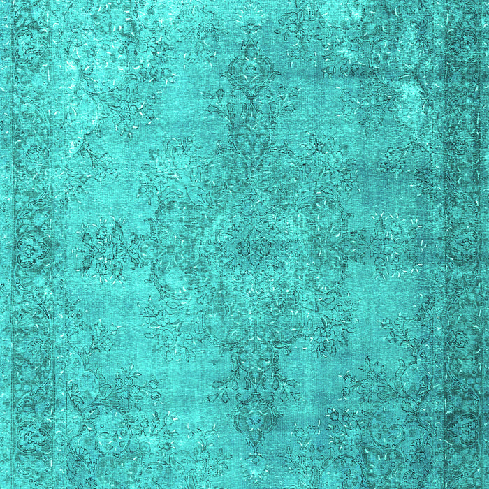 Machine Washable Persian Turquoise Traditional Area Rugs, wshtr3661turq