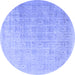 Round Persian Blue Traditional Rug, tr3662blu