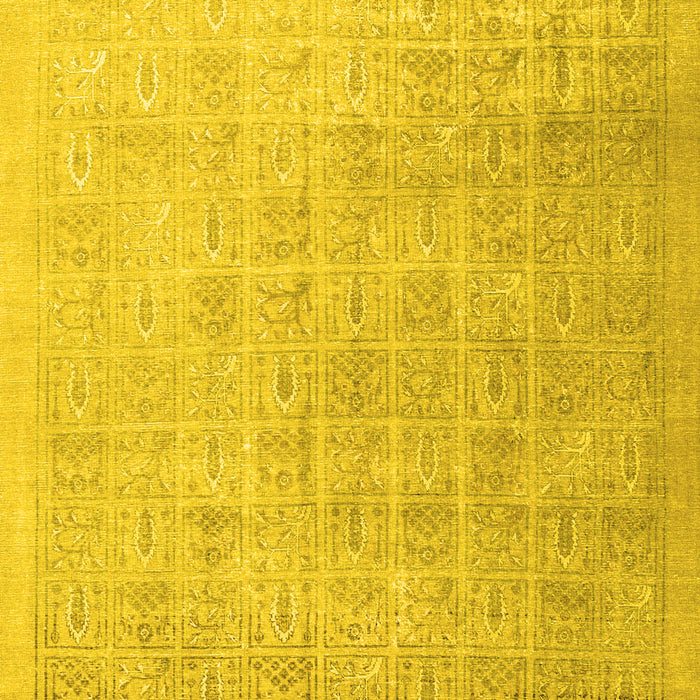 Machine Washable Persian Yellow Traditional Rug, wshtr3662yw