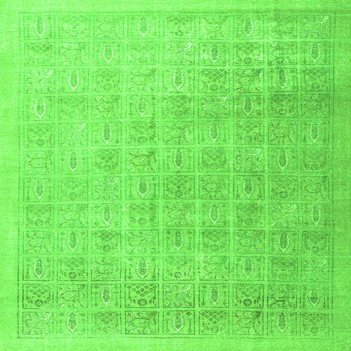 Serging Thickness of Persian Green Traditional Rug, tr3662grn