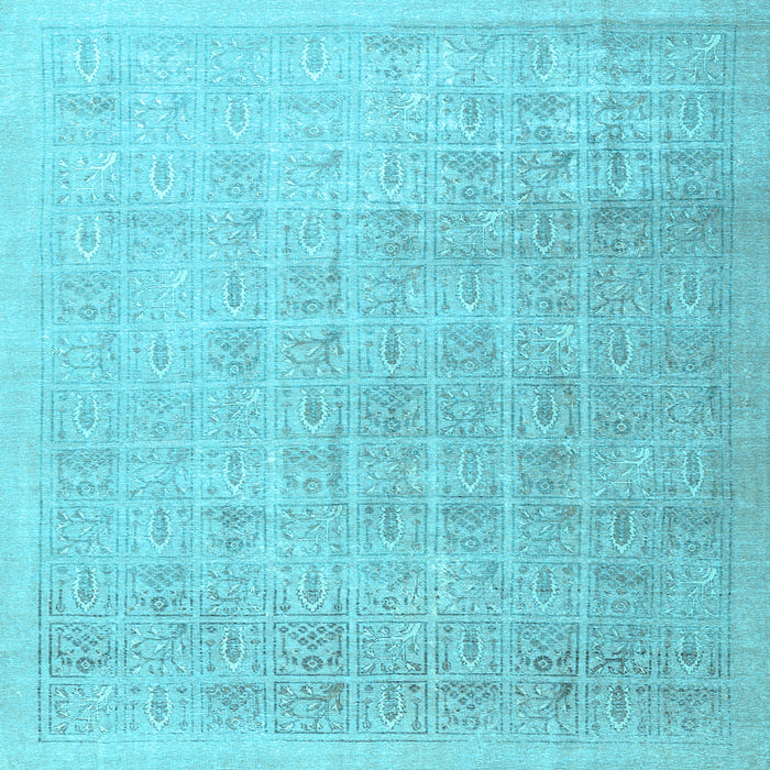 Square Persian Light Blue Traditional Rug, tr3662lblu