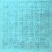 Square Persian Light Blue Traditional Rug, tr3662lblu