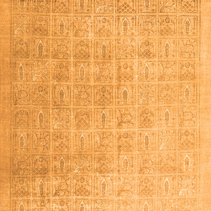 Serging Thickness of Machine Washable Persian Orange Traditional Area Rugs, wshtr3662org