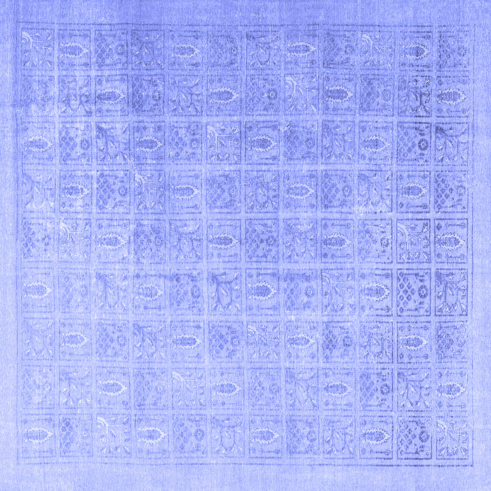 Square Persian Blue Traditional Rug, tr3662blu