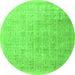 Square Persian Green Traditional Rug, tr3662grn