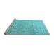 Sideview of Machine Washable Persian Light Blue Traditional Rug, wshtr3662lblu