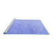 Sideview of Machine Washable Persian Blue Traditional Rug, wshtr3662blu