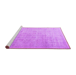 Sideview of Machine Washable Persian Purple Traditional Area Rugs, wshtr3662pur