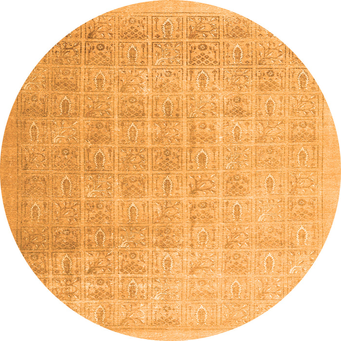 Square Persian Orange Traditional Rug, tr3662org