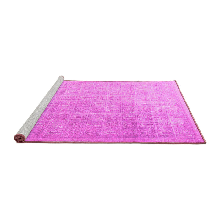 Sideview of Machine Washable Persian Pink Traditional Rug, wshtr3662pnk