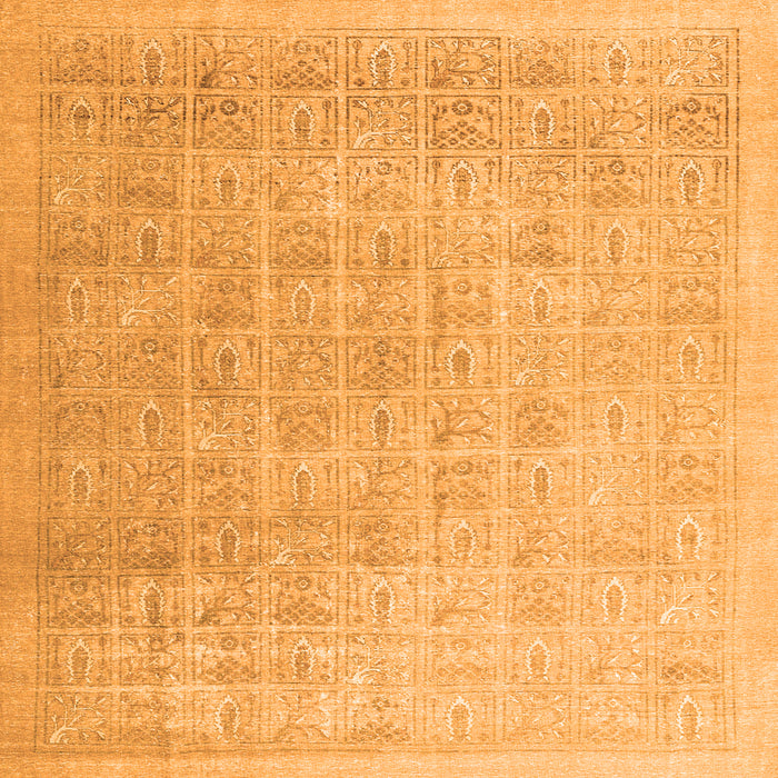 Serging Thickness of Persian Orange Traditional Rug, tr3662org